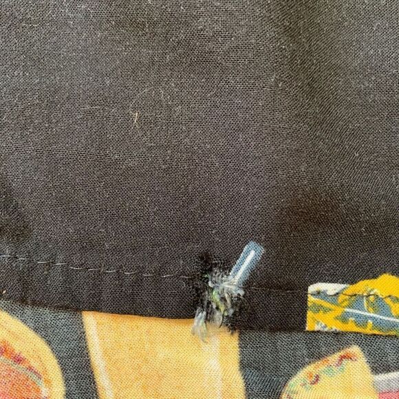 Vintage 90s Shirt Black Cocktail Short Sleeve Boxy Camp Hawaiian Printed XXL - Picture 9 of 13